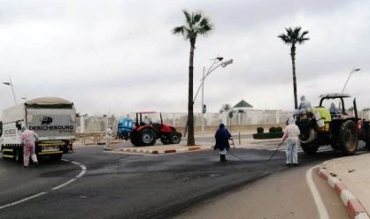 بوكوطة يعطي انطلاقة تعقيم إقليم سيدي بنور